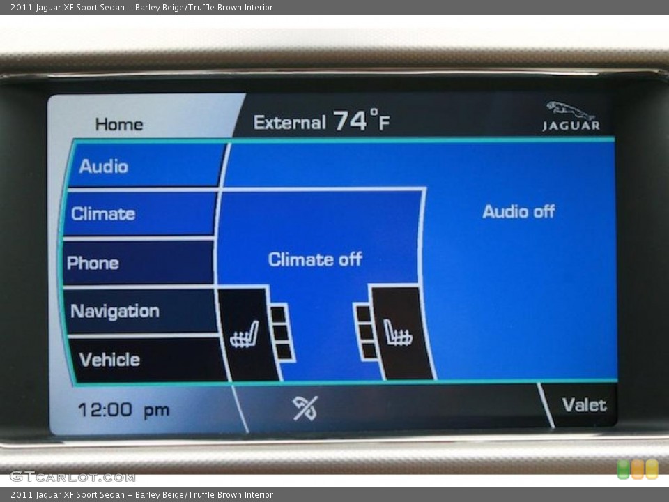 Barley Beige/Truffle Brown Interior Controls for the 2011 Jaguar XF Sport Sedan #41896616