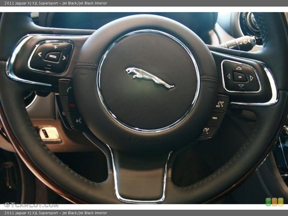 Jet Black/Jet Black Interior Steering Wheel for the 2011 Jaguar XJ XJL Supersport #41896812