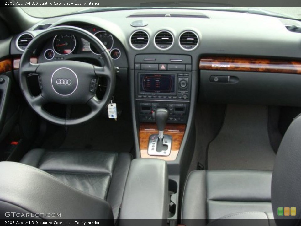 Ebony Interior Dashboard for the 2006 Audi A4 3.0 quattro Cabriolet #41897356