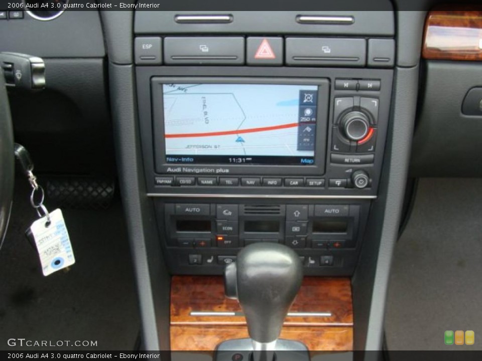 Ebony Interior Navigation for the 2006 Audi A4 3.0 quattro Cabriolet #41897388