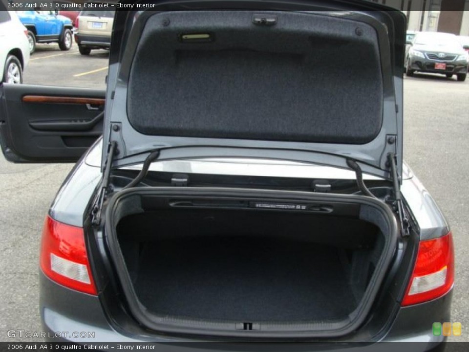 Ebony Interior Trunk for the 2006 Audi A4 3.0 quattro Cabriolet #41897416