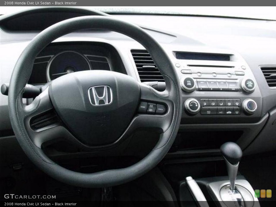 Black Interior Steering Wheel for the 2008 Honda Civic LX Sedan #41899744