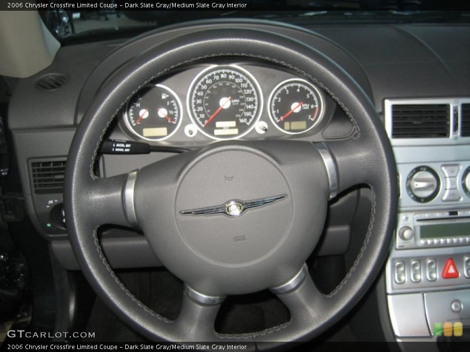 Dark Slate Gray/Medium Slate Gray Interior Steering Wheel for the 2006 Chrysler Crossfire Limited Coupe #41904752