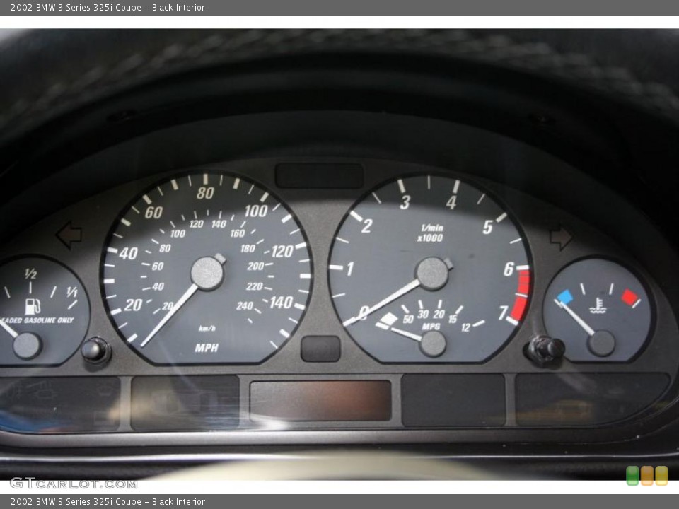 Black Interior Gauges for the 2002 BMW 3 Series 325i Coupe #41908152