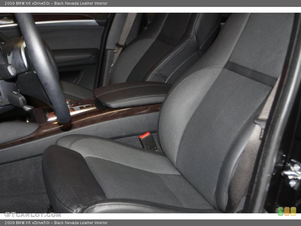 Black Nevada Leather Interior Photo for the 2009 BMW X6 xDrive50i #41912841