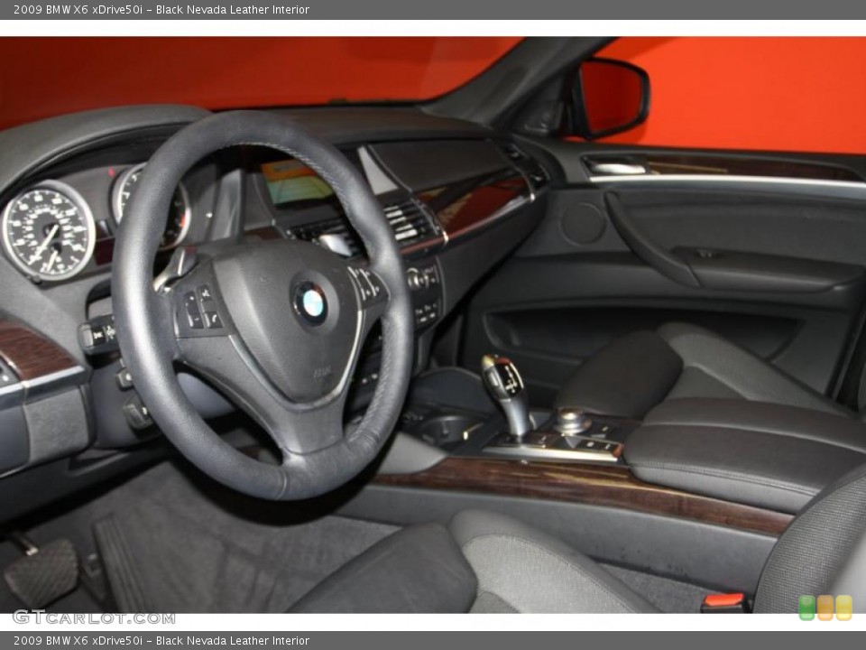 Black Nevada Leather Interior Photo for the 2009 BMW X6 xDrive50i #41913053