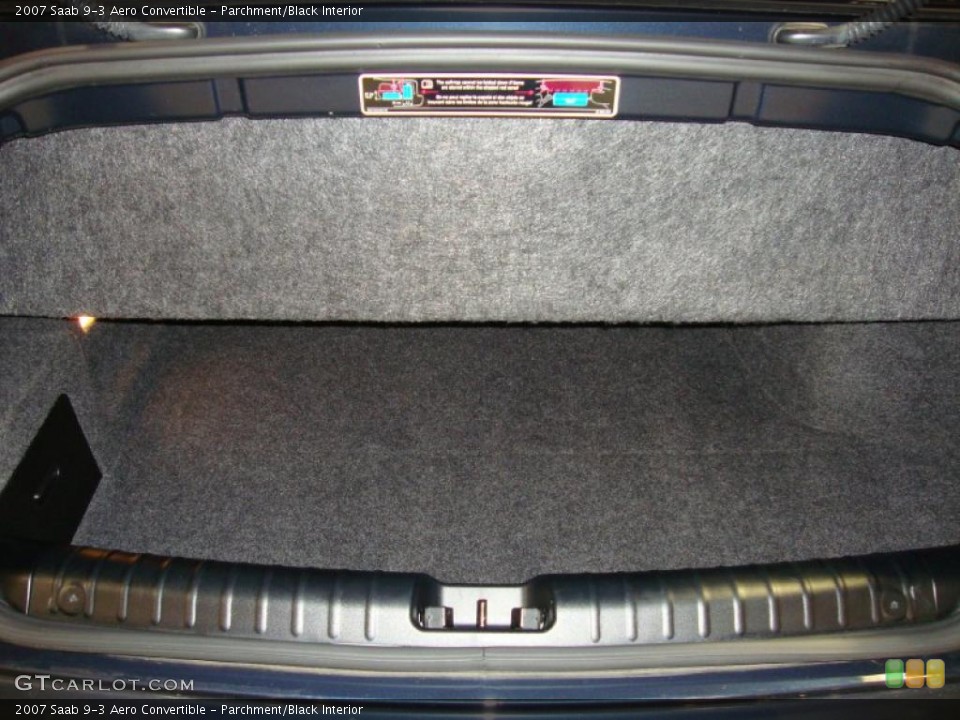 Parchment/Black Interior Trunk for the 2007 Saab 9-3 Aero Convertible #41916209