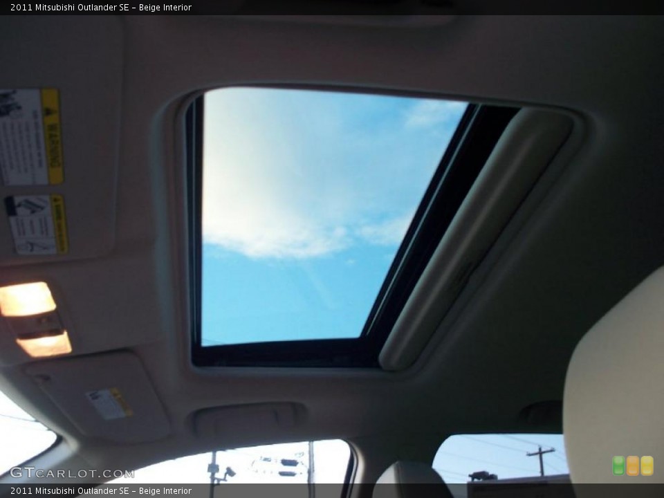 Beige Interior Sunroof for the 2011 Mitsubishi Outlander SE #41916539