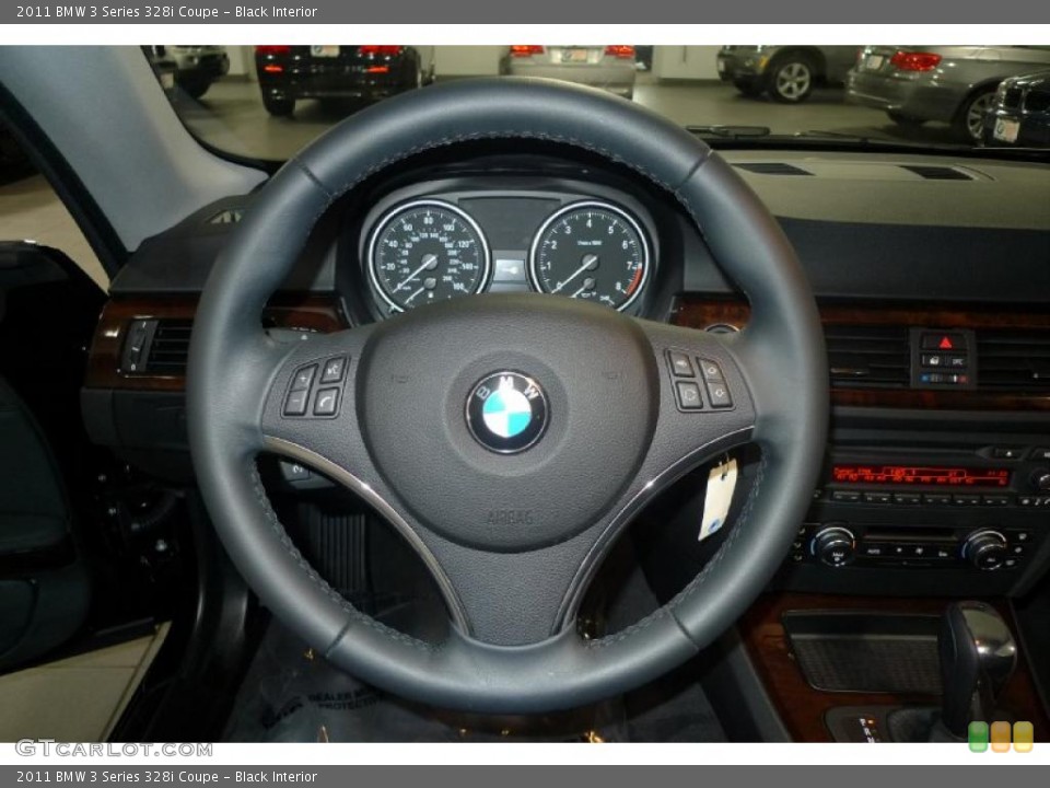 Black Interior Steering Wheel for the 2011 BMW 3 Series 328i Coupe #41917722