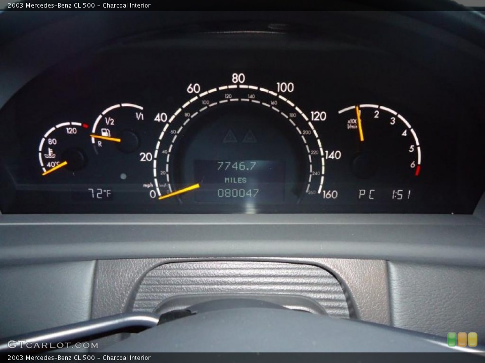 Charcoal Interior Gauges for the 2003 Mercedes-Benz CL 500 #41925919