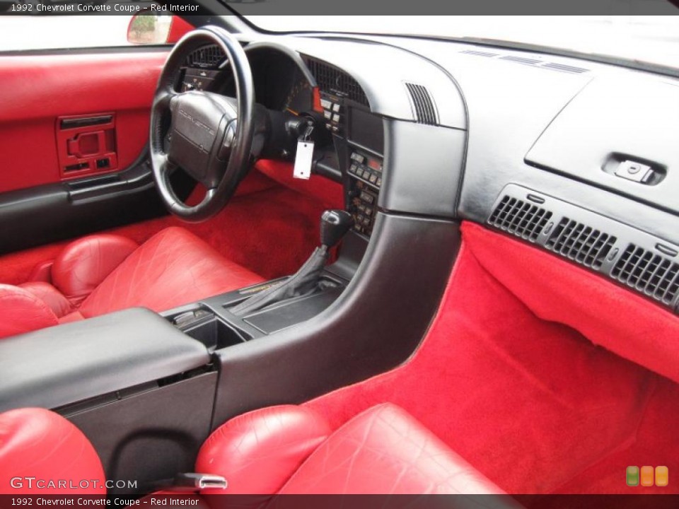 Red Interior Dashboard for the 1992 Chevrolet Corvette Coupe #41926279