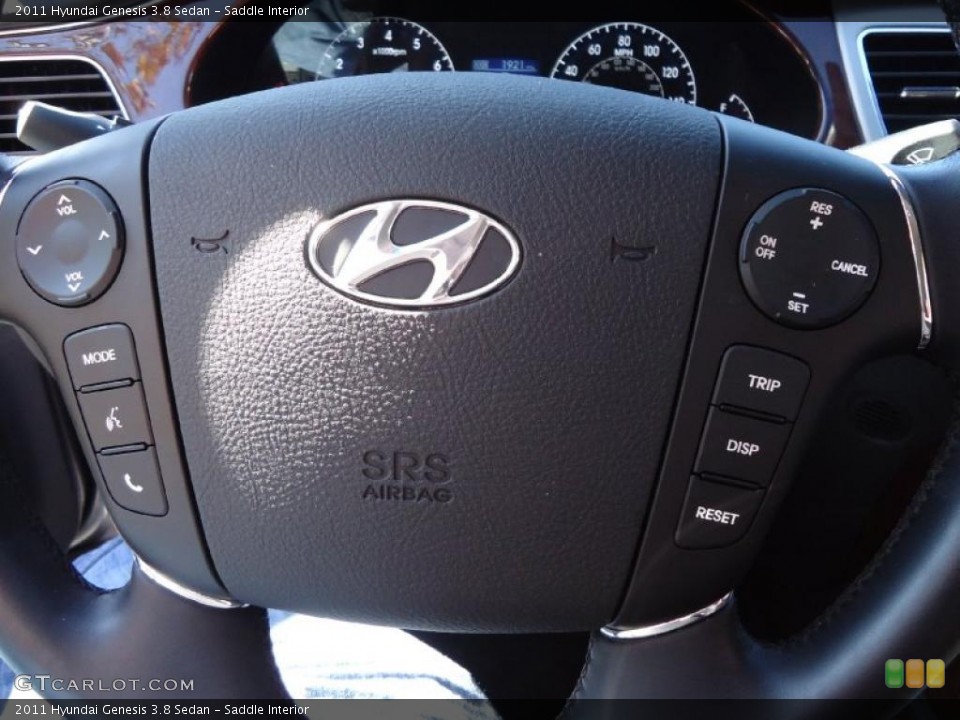 Saddle Interior Steering Wheel for the 2011 Hyundai Genesis 3.8 Sedan #41926815