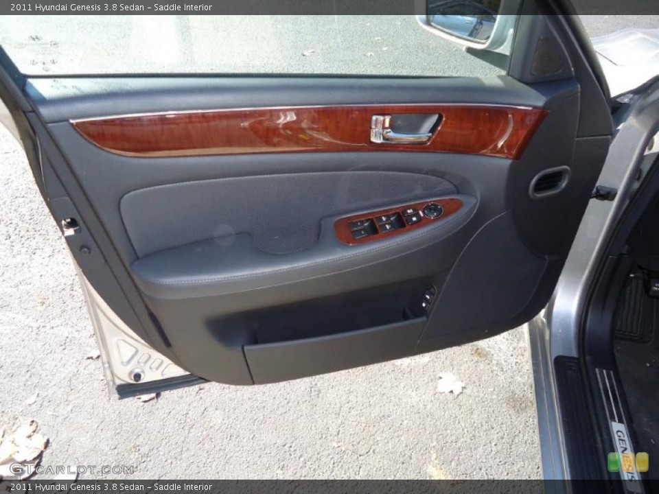 Saddle Interior Door Panel for the 2011 Hyundai Genesis 3.8 Sedan #41926827