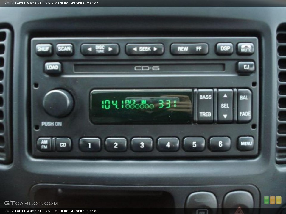 Medium Graphite Interior Controls for the 2002 Ford Escape XLT V6 #41927876