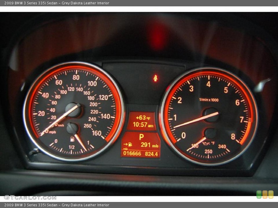 Grey Dakota Leather Interior Gauges for the 2009 BMW 3 Series 335i Sedan #41930420