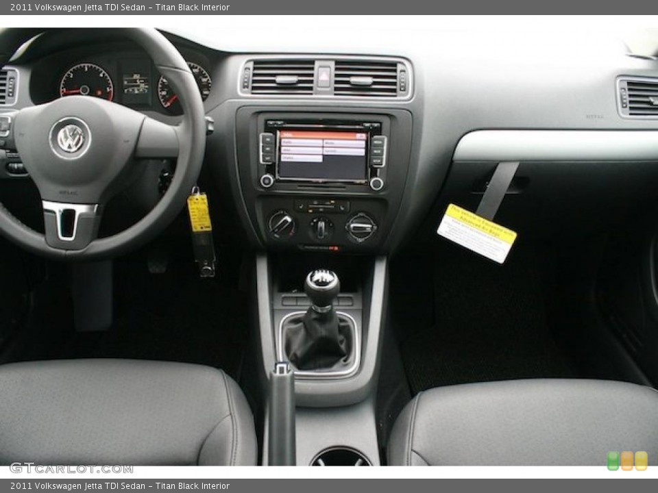 Titan Black Interior Dashboard for the 2011 Volkswagen Jetta TDI Sedan #41930916