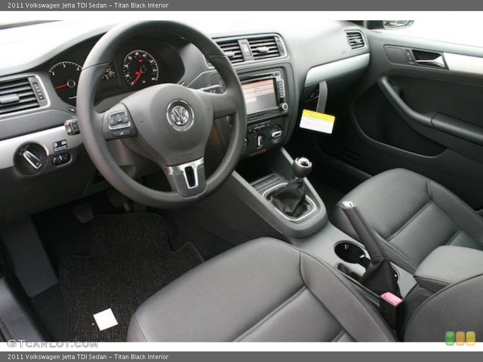 Titan Black Interior Prime Interior for the 2011 Volkswagen Jetta TDI Sedan #41930952