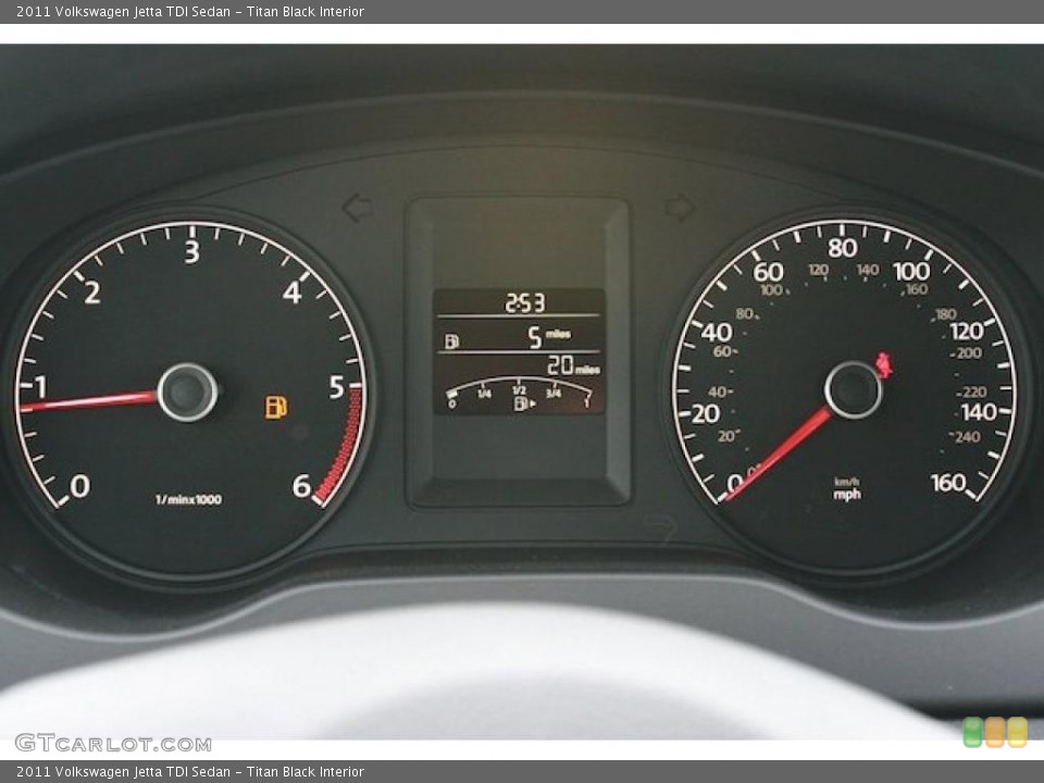 Titan Black Interior Gauges for the 2011 Volkswagen Jetta TDI Sedan #41930996