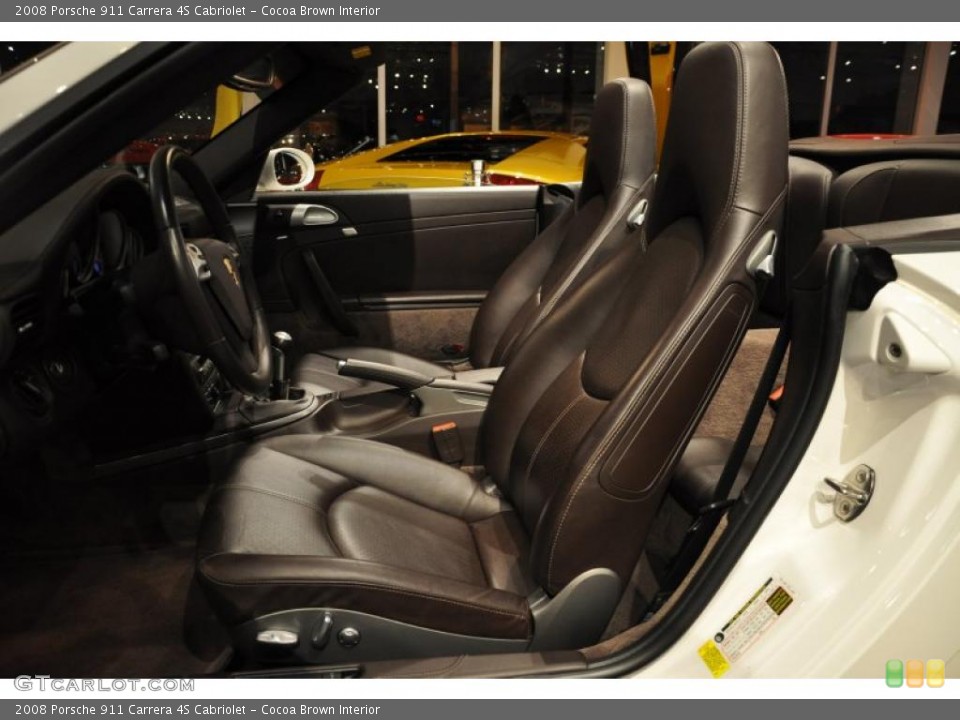 Cocoa Brown Interior Photo for the 2008 Porsche 911 Carrera 4S Cabriolet #41938278