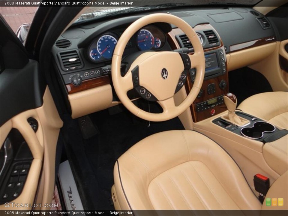 Beige 2008 Maserati Quattroporte Interiors