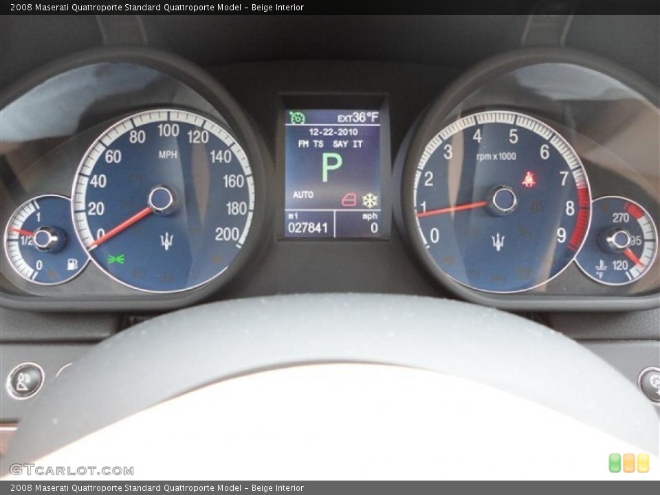 Beige Interior Gauges for the 2008 Maserati Quattroporte  #41938514