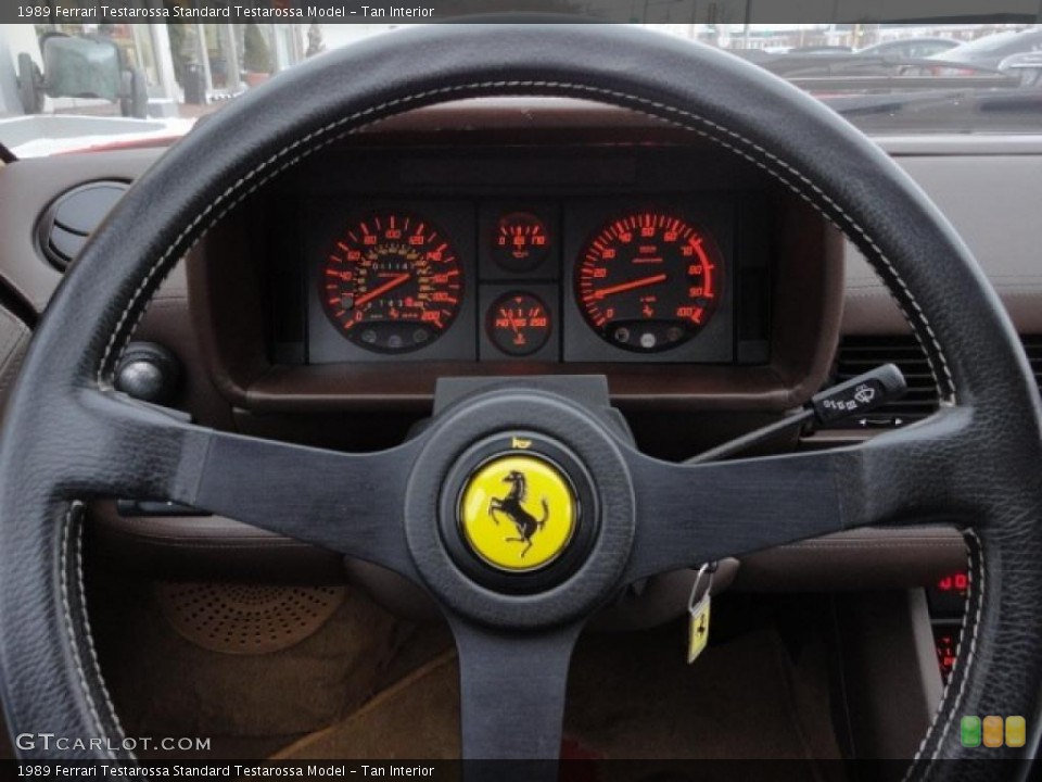 Tan Interior Steering Wheel for the 1989 Ferrari Testarossa  #41939086