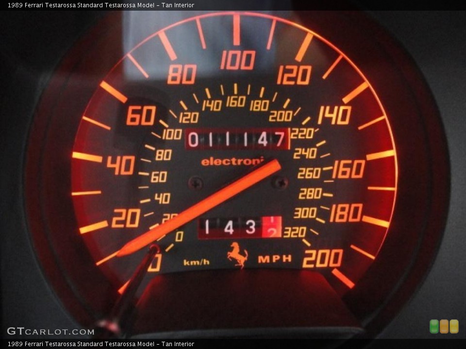 Tan Interior Gauges for the 1989 Ferrari Testarossa  #41939114