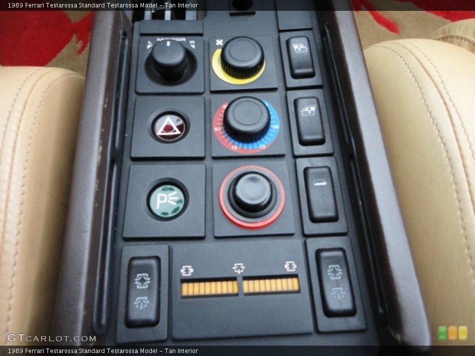 Tan Interior Controls for the 1989 Ferrari Testarossa  #41939206