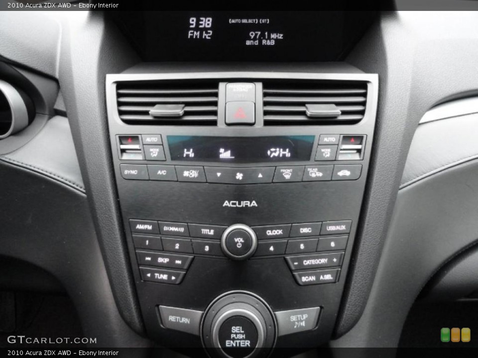 Ebony Interior Controls for the 2010 Acura ZDX AWD #41945618