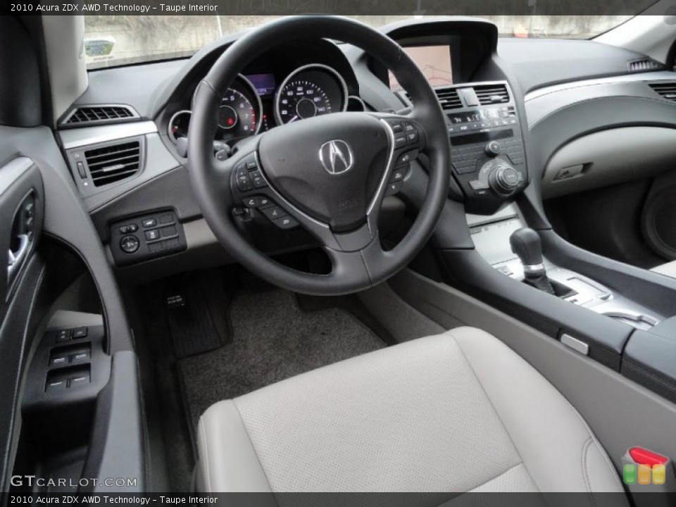 Taupe Interior Prime Interior for the 2010 Acura ZDX AWD Technology #41946154