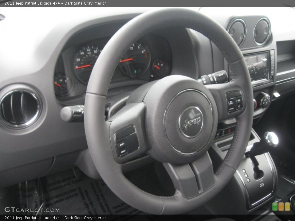 Dark Slate Gray Interior Steering Wheel for the 2011 Jeep Patriot Latitude 4x4 #41948564