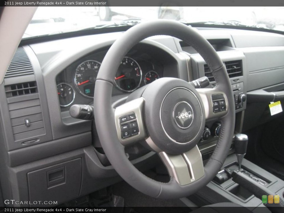 Dark Slate Gray Interior Steering Wheel for the 2011 Jeep Liberty Renegade 4x4 #41949016