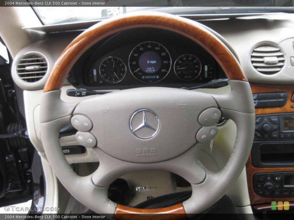 Stone Interior Steering Wheel for the 2004 Mercedes-Benz CLK 500 Cabriolet #41949088