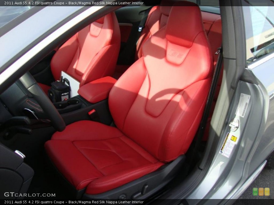 Black/Magma Red Silk Nappa Leather Interior Photo for the 2011 Audi S5 4.2 FSI quattro Coupe #41952612