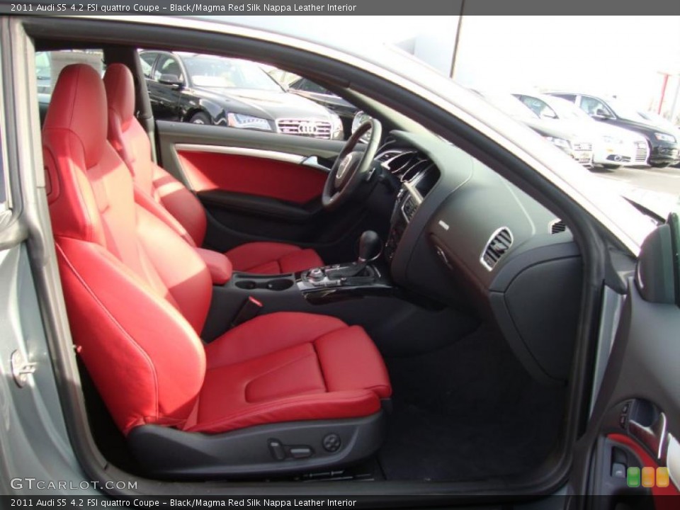 Black/Magma Red Silk Nappa Leather Interior Photo for the 2011 Audi S5 4.2 FSI quattro Coupe #41952660
