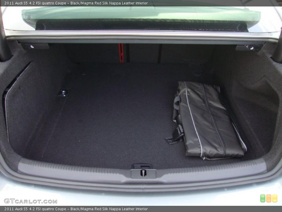 Black/Magma Red Silk Nappa Leather Interior Trunk for the 2011 Audi S5 4.2 FSI quattro Coupe #41952692