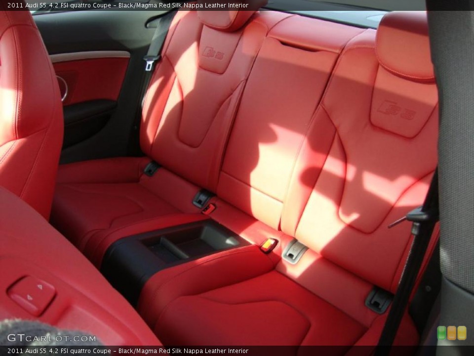 Black/Magma Red Silk Nappa Leather Interior Photo for the 2011 Audi S5 4.2 FSI quattro Coupe #41952824