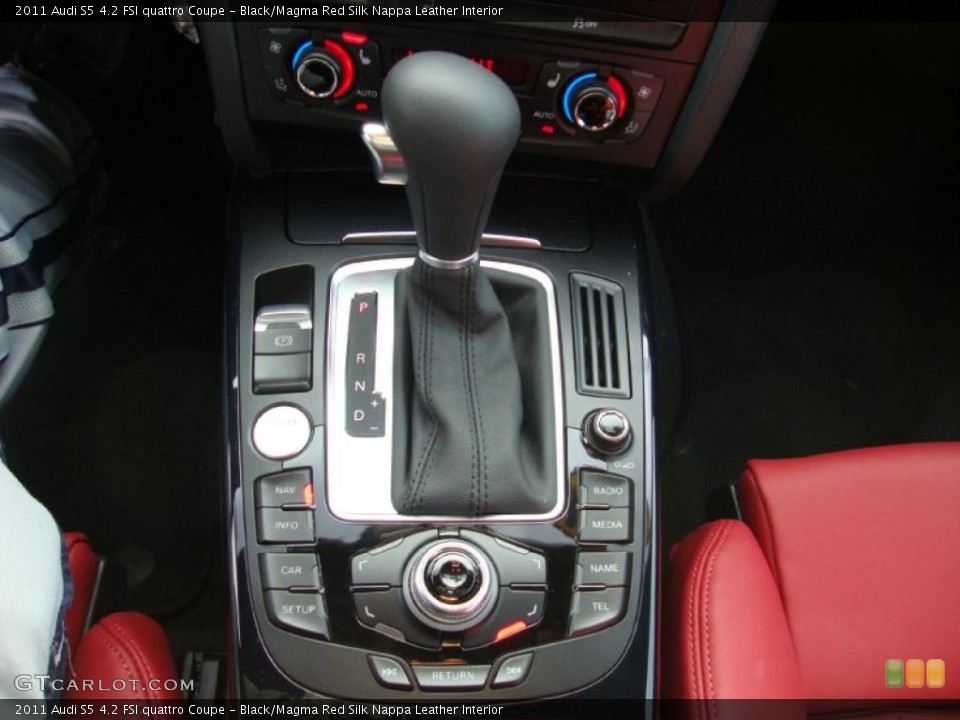 Black/Magma Red Silk Nappa Leather Interior Transmission for the 2011 Audi S5 4.2 FSI quattro Coupe #41952912