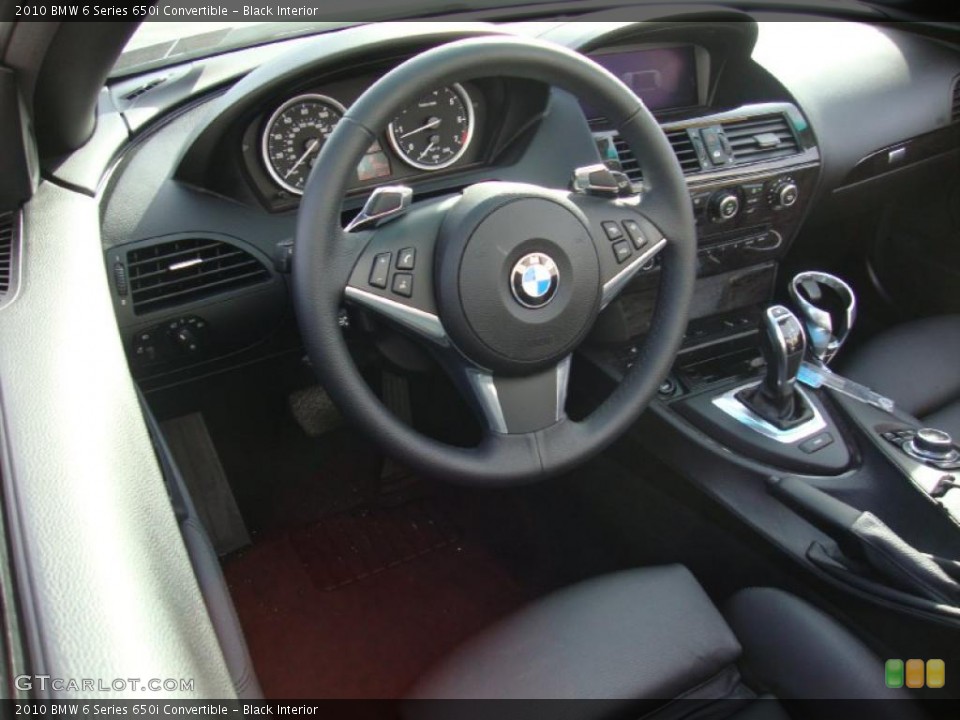 Black Interior Dashboard for the 2010 BMW 6 Series 650i Convertible #41954112