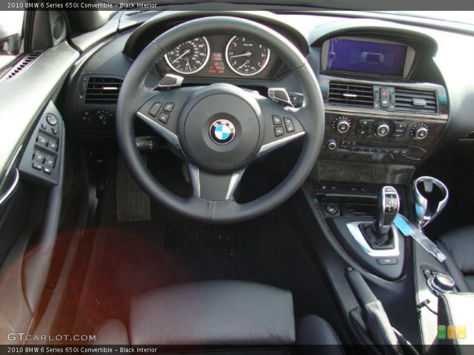Black Interior Dashboard for the 2010 BMW 6 Series 650i Convertible #41954388