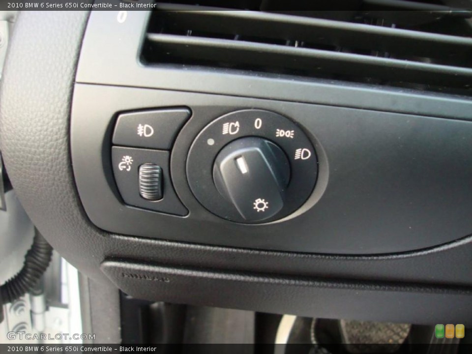 Black Interior Controls for the 2010 BMW 6 Series 650i Convertible #41954728