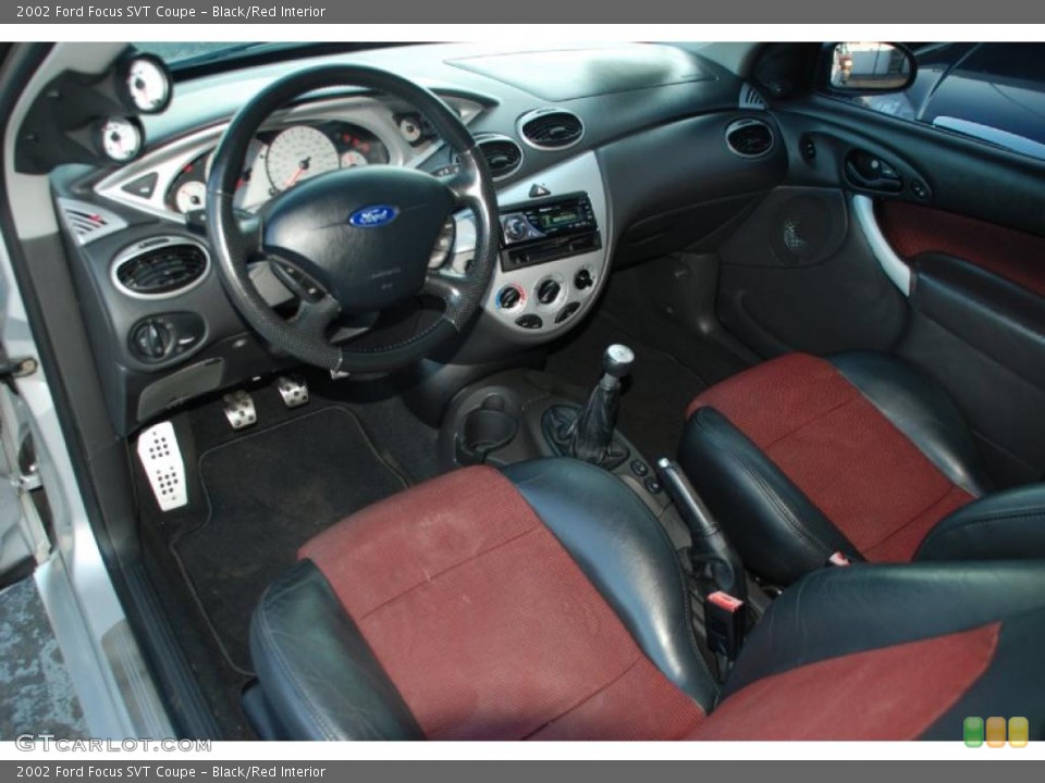 Black/Red Interior Prime Interior for the 2002 Ford Focus SVT Coupe #41955352