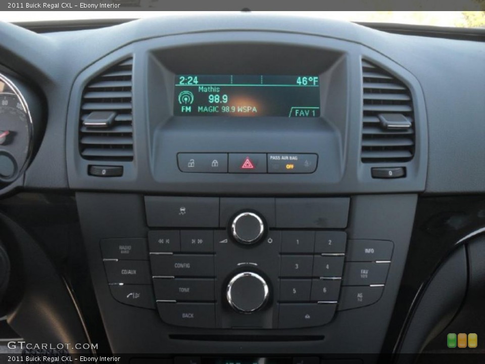 Ebony Interior Controls for the 2011 Buick Regal CXL #41957176