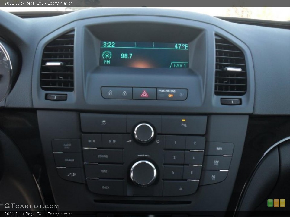 Ebony Interior Controls for the 2011 Buick Regal CXL #41957604