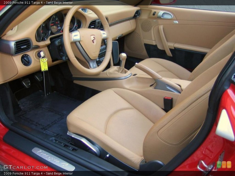 Sand Beige Interior Photo for the 2009 Porsche 911 Targa 4 #41962896