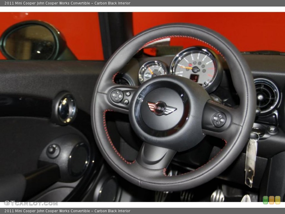 Carbon Black Interior Steering Wheel for the 2011 Mini Cooper John Cooper Works Convertible #41969497