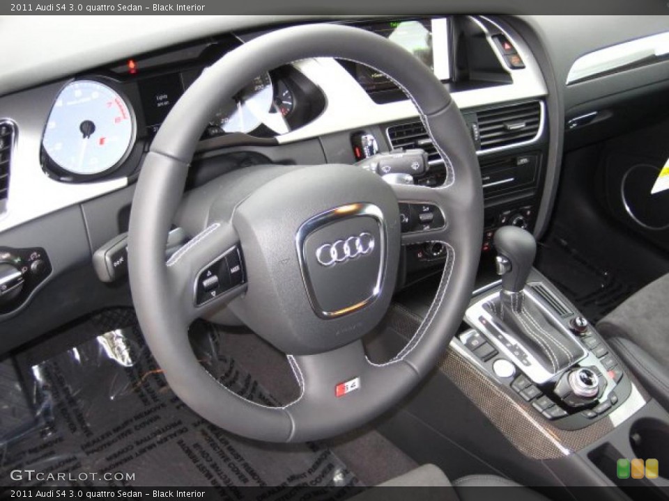 Black Interior Steering Wheel for the 2011 Audi S4 3.0 quattro Sedan #41980279