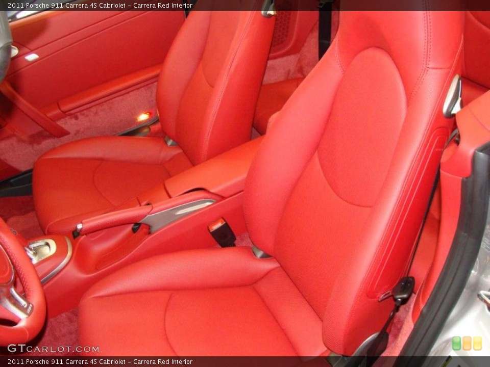 Carrera Red Interior Photo for the 2011 Porsche 911 Carrera 4S Cabriolet #41988755