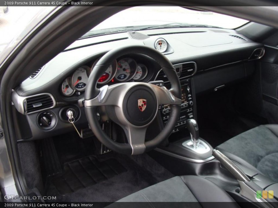 Black Interior Prime Interior for the 2009 Porsche 911 Carrera 4S Coupe #41989407