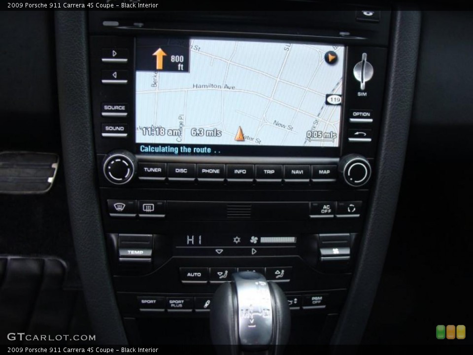 Black Interior Navigation for the 2009 Porsche 911 Carrera 4S Coupe #41989447